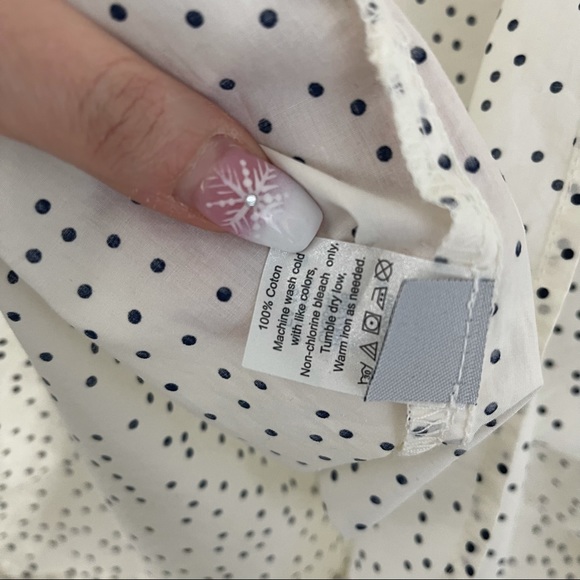 MADEWELL White and Black Polka Dot Scatter Ex-Boyfriend Oversized Button Down - Picture 12 of 12